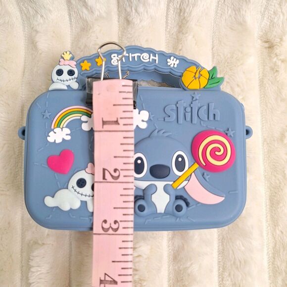 Kawaii Cute Lilo & Stitch Small Silcone Crossbody Coin Purse With Strap - New - Picture 6 of 6